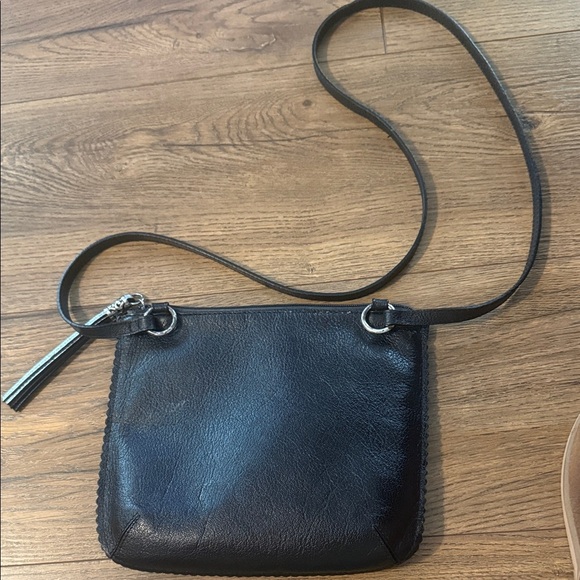 Brighton Black Crossbody Bag with Silver Heart Detail - Picture 4 of 7